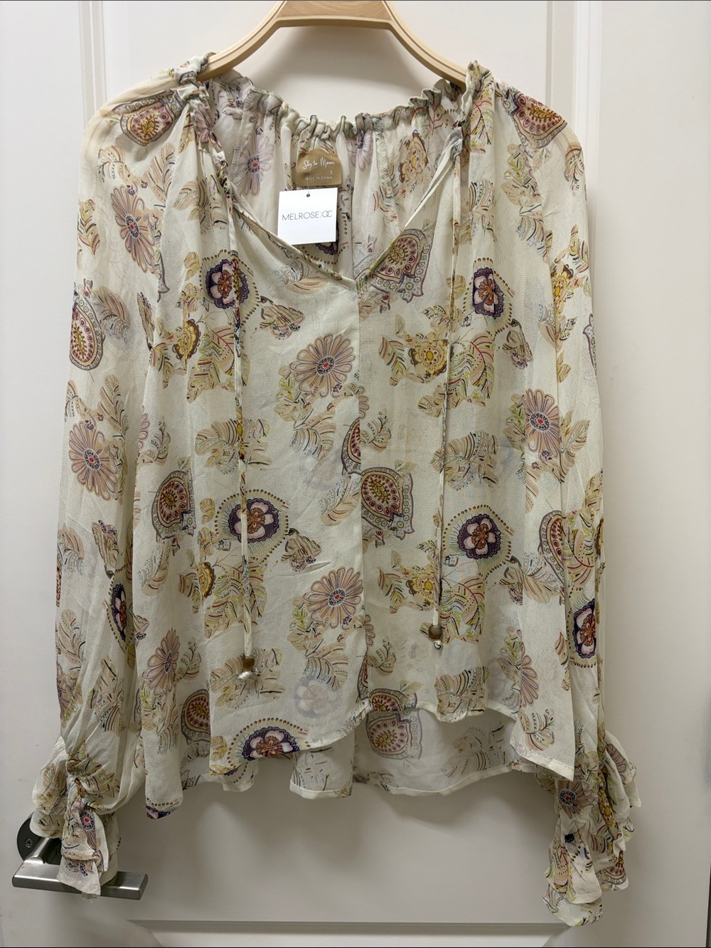 Boho Chiffon Ruffle Blouse